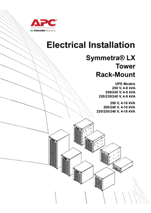 Electrical Install Symmetra LX 220/230/240 Vac TWR/RM