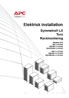 Sya8k16rmi Apc Symmetra Lx 8kva Scalable To 16kva N 1 Rack Mount 220 230 240v Or 380 400 415v Schneider Electric Global