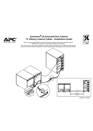Image of Symmetra Accessories 15 Battery Cabinet Cables Installation Guide (Sheet)