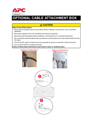 Bild av Installation guide Symmetra LX Optinal Cable Box