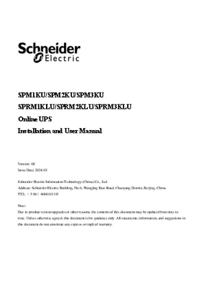 Image of Schneider Online-UPS SPM_RM1/2/3KVA