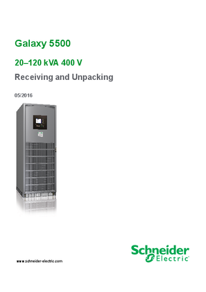 Image de Galaxy 5500 20 - 120 kVA 400 V receiving and unpacking