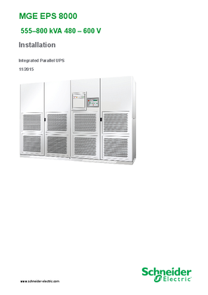Image of MGE EPS 8000 555-800 kVA 480/600 V Integrated Parallel Installation