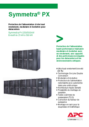 Symmetra PX 250/500kW World Wide Brochure