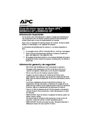 Imagen de Back-UPS BE650G2-SP/BE850G2-SP