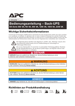 User Manual for BX Series 500/750/950/1200/1600/2200 VA
