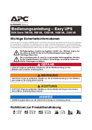 User Manual for BVX Series 700/900/1200/1600/2200 VA