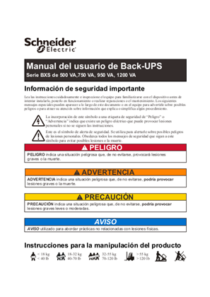 Imagen de APC Back-UPS BXS 500MI/750MI/750MI-GR/950MI/950MI-GR/1200MI/1200MI-GR - User Manual