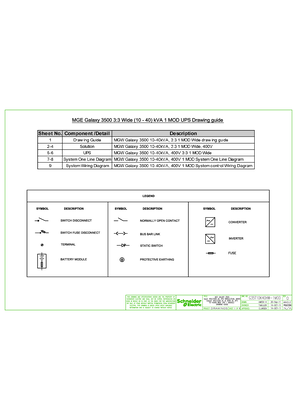 Image of G35T10K40HW-1MOD - MGE Galaxy 3500 3-3 Wide (10 - 40) kVA 1 Mod UPS Drawing Package