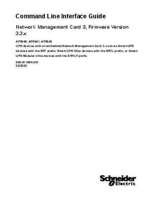 Image of Network Management Card 3 - CLI (Command Line Interface) Guide