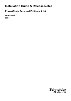 Image de PowerChute Personal Edition v3.1.0 - Installation Guide & Release Notes