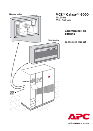 Image of MGE Galaxy 6000 Communication options - Connection Manual