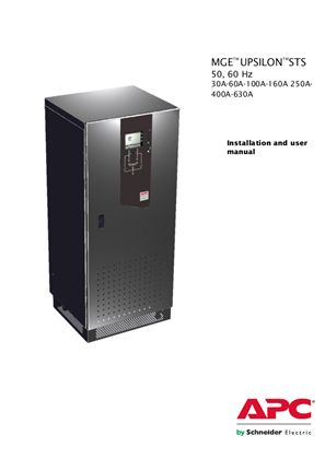 Image of MGE Upsilon STS Installation and User Manual (30-630 A)