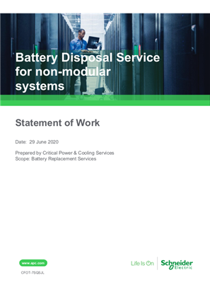 Imagem de Battery Disposal Service for Non-Modular Systems