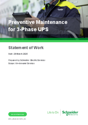 Image of Preventive Maintenance for 3-Phase UPS