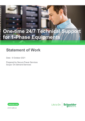 Image of One-time 24/7 Technical Support for 1-Phase Equipments