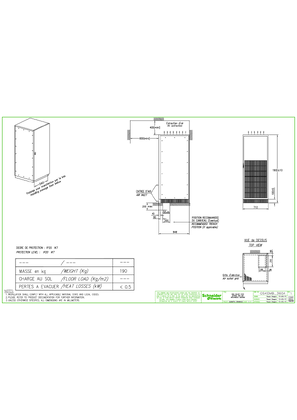 Image of G5KemB_360a- MGE Galaxy 5000 Bypass 360 kVA Mechanical diagram