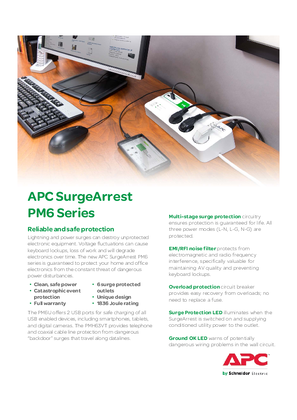Image of SurgeArrest PM6 Series Specification Sheet