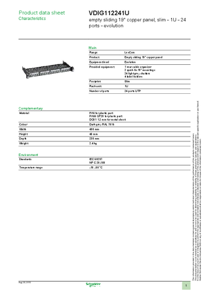 Image of VDIG112241U Product Data Sheet