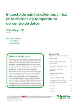 Impacto de pasillos calientes y fríos en la eficiencia y temperatura del centro de datos
