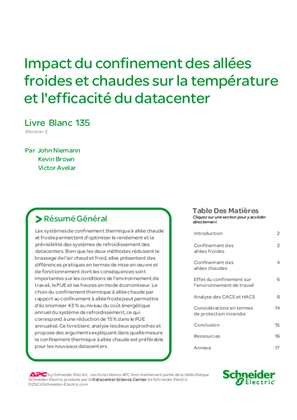 Bild von Impact du confinement des allées froides et chaudes sur la température et l'efficacité du datacenter