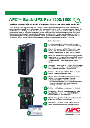 Obrázek Specifikace produktů BR1200GI, BR1500GI