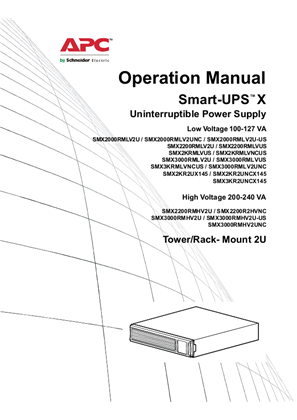 Slika korisnika Operation Smart-UPS SMX 2./2.2/3 kVA 100-240 Vac TWR/RM2U
