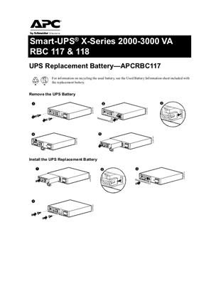 Image of Smart-UPS X-Series 2000-3000 VA Replacement Battery Catridge Installation