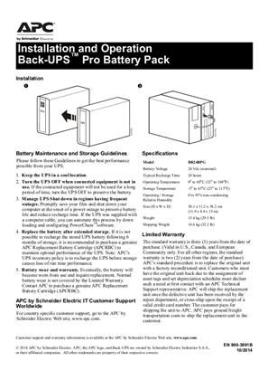 Image of Back-UPS External Battery Pack BR24BPG