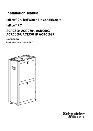 Bild av InRow RC Chilled Water Air Conditioner Installation Manual