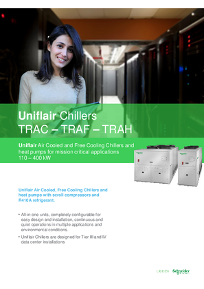 Image of Uniflair Chillers TRAC, TRAF, TRAH technical brochure
