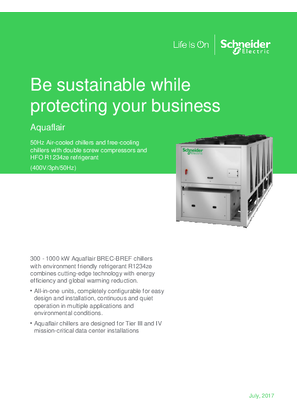 Image of Aquaflair chillers with environment friendly refrigerant R1234ze
