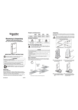 Image de Unpacking Sheet 480 V Modular PDU