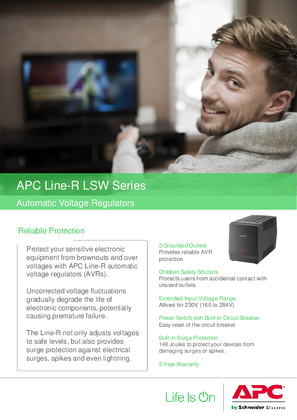Image of India Line-R LSW Series AVR Brochure