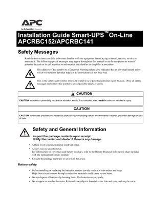 Image of Smart-UPS On-Line Replacement Battery APCRBC152/APCRBC141