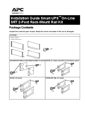 Bild von Installation guide Smart-UPS Online SRTRK3
