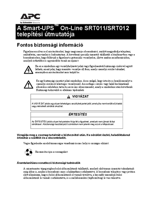 Smart-UPS On-Line SRT011/SRT012