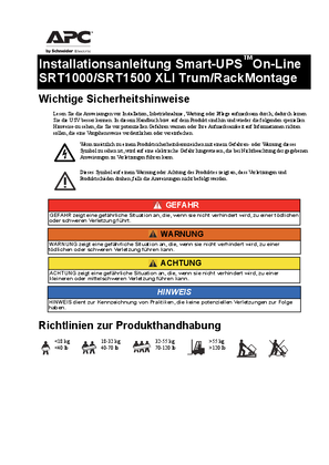 Bild von Smart-UPS Online-Installation von SRT1000/SRT1500 XLI