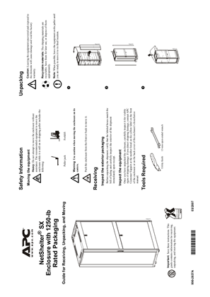 Imagen de NetShelter SX Enclosures Configure-To-Order Unpacking (Sheet)