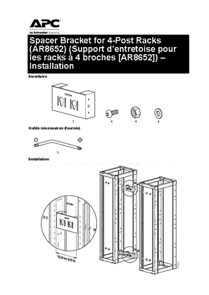 Image de Patte d'espacement pour racks à 4 montants, dune largeur de 6 pouces