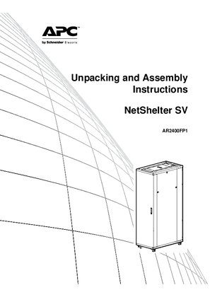 的映像 NetShelter SV Unassembled Enclosure Assembly Instructions