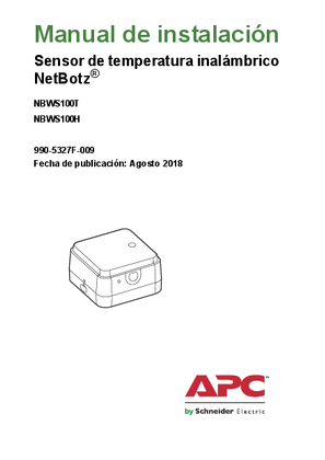 Imagen de NetBotz Wireless Temperature Sensor Installation Guide