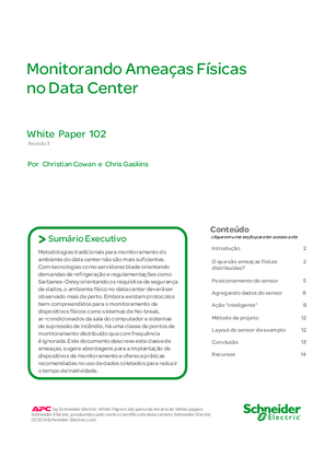 Monitoran do Ameaç as Físicas no Data Center