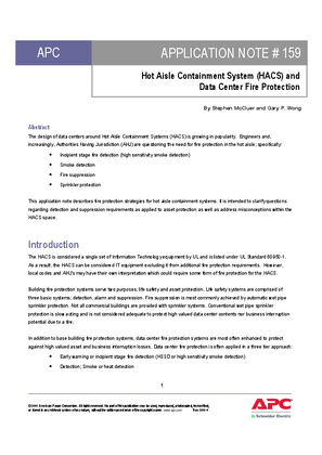 Billede af Hot Aisle Containment System (HACS) and Data Center Fire Protection