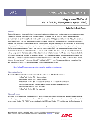 Image of NetBotz Building Management System (BMS) Integration