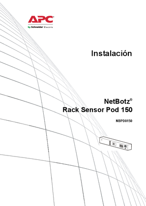 Imagen de Receptáculo para sensor de rack NetBotz 150, manual de instalación