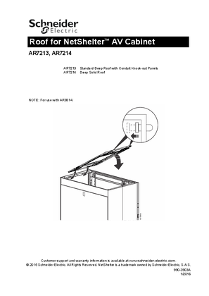 Image of NetShelter AV Enclosure Roof-Installation Instructions