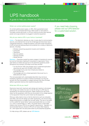 Image of APC UPS Handbook