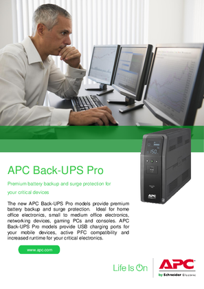 Image of Back-UPS Pro BN: BN1100M2, BN1350M2, BN1500M2 Brochure