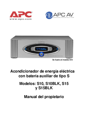 S Type Power Conditioner with Battery Backup Owners Manual
